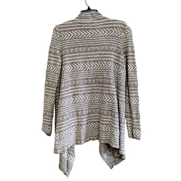 Lucky Brand Cardigan Sweater  Womens Medium Aztec Front Beige/Brown - Picture 3 of 3